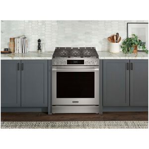 Frigidaire Professional 30 in. 6.0 cu. ft. Smart Air-Fry True European Convection Steam Oven Gas Range with 6 Sealed Burners & Griddle - Stainless Steel, , hires