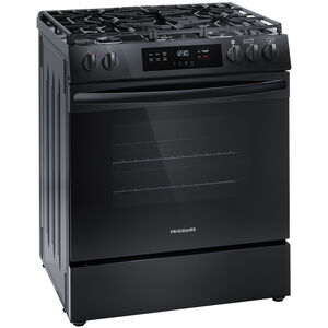 Frigidaire 30 in. 5.1 cu. ft. Slide-In Gas Range with 5 Sealed Burners - Black, , hires