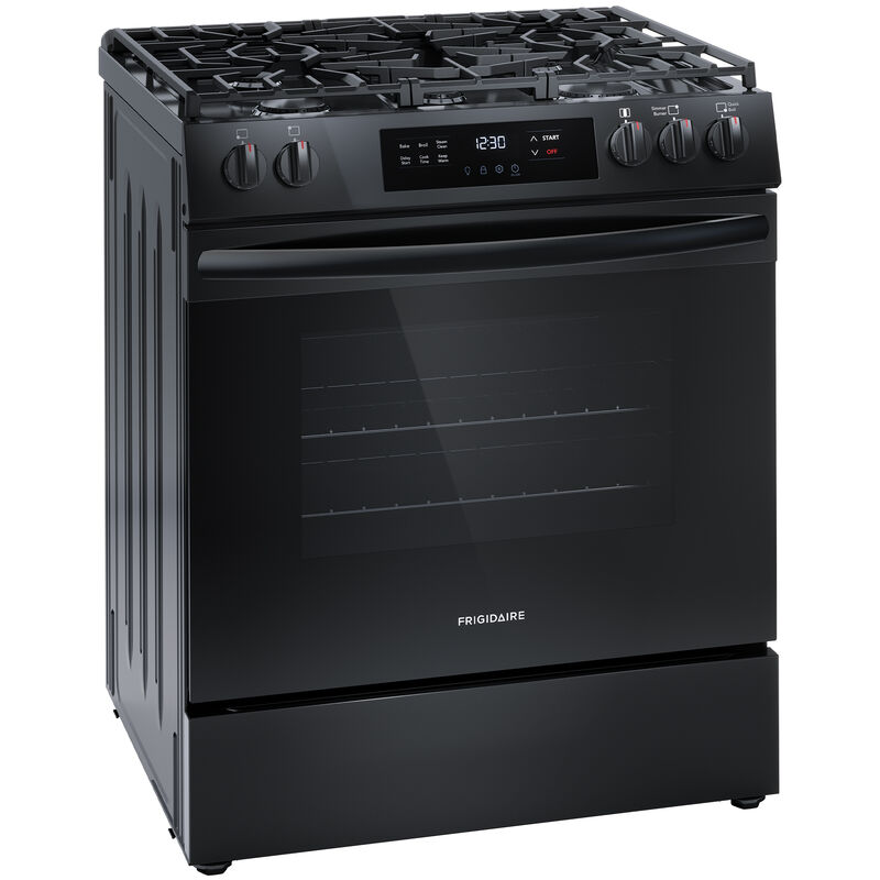 Frigidaire 30 in. 5.1 cu. ft. Slide-In Gas Range with 5 Sealed Burners - Black, , hires