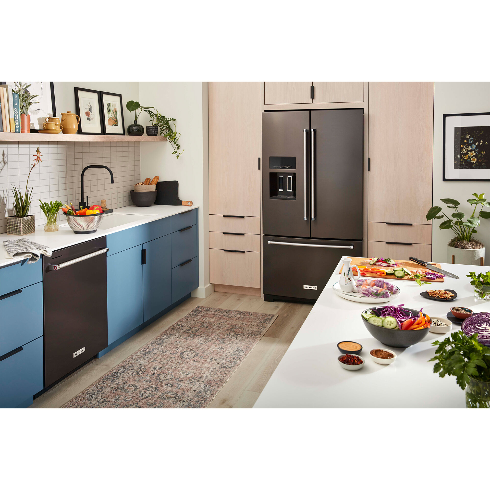 Kitchenaid black stainless refrigerator deals