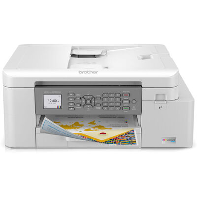 Brother - INKvestment Tank MFC-J4335DW Wireless All-in-One Inkjet Printer with up to 1-Year of Ink In-box - White/Gray | MFC-J4335DW
