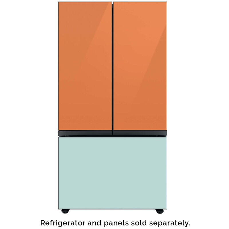 Samsung BESPOKE 3-Door French Door Bottom Panel for Refrigerators - Morning Blue Glass, , hires