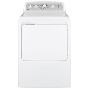 GE 27 in. 7.2 cu. ft. Electric Dryer with Aluminized Alloy Drum & Sensor Dry - White, , hires