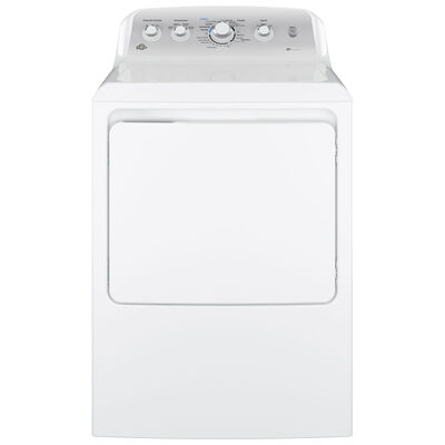 GE 27 in. 7.2 cu. ft. Electric Dryer with Aluminized Alloy Drum & Sensor Dry - White | GTD45EASJWS