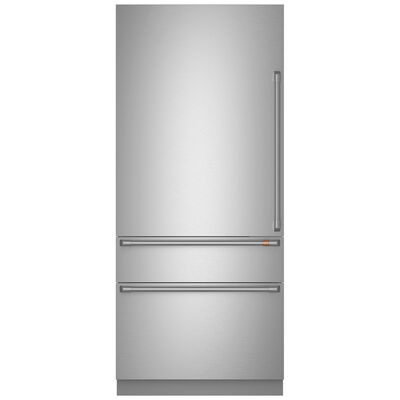 Cafe 36 in. Left-Hinged Built-In 20.2 cu. ft. Smart Counter Depth Bottom Freezer Refrigerator - Stainless Steel | CIC36LP2VS1