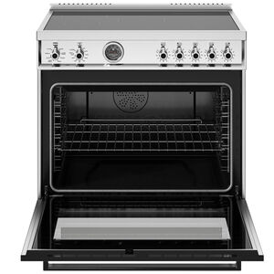 Bertazzoni Professional Series 36 in. 5.7 cu. ft. Air Fry Convection Oven Freestanding Electric Range with 5 Induction Zones & Griddle - Stainless Steel, , hires