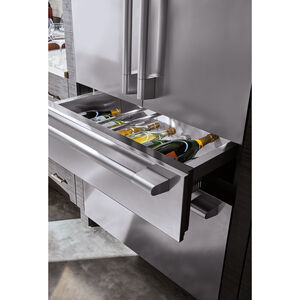 Signature Kitchen Suite 36 in. 19.3 cu. ft. Built-In Smart Counter Depth 4-Door French Door Refrigerator with Internal Water Dispenser - Custom Panel Ready, , hires