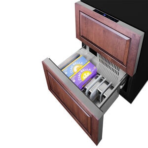 Summit 24 in. 3.7 cu. ft. Built-in Outdoor Frost Free Double Freezer Drawers - Stainless Steel/Panel Ready, , hires