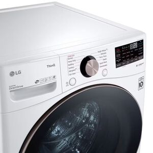 LG 27 in. 4.5 cu. ft. Smart Stackable Front Load Washer with TurboWash 360, Sanitize & Steam Wash Cycle - White, White, hires