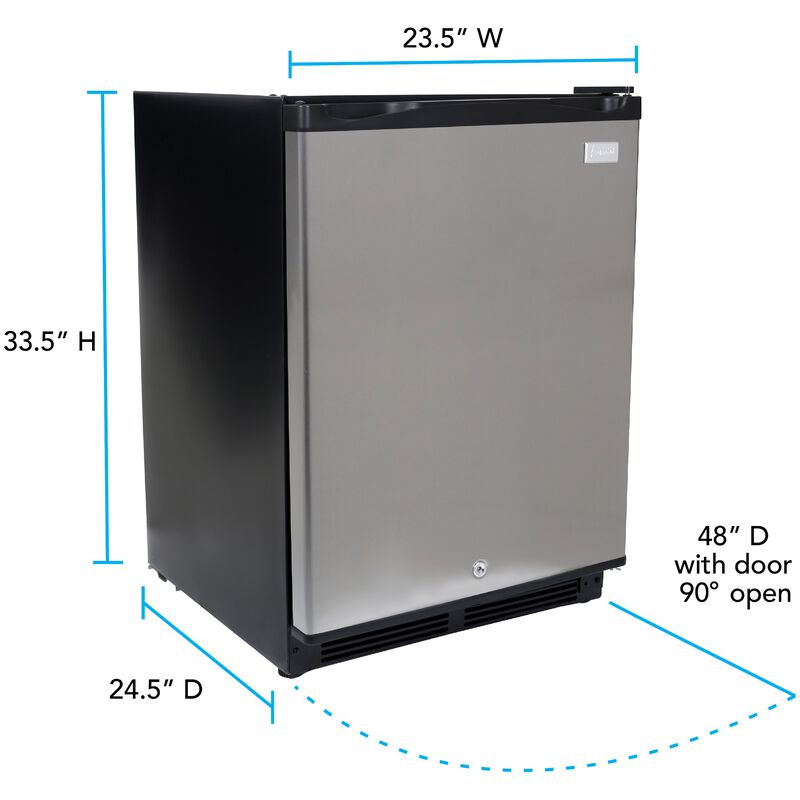 Avanti 24 in. 5.2 cu. ft. Mini Fridge - Stainless Steel, , hires