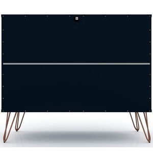 Manhattan Comfort Rockefeller Mid-Century Modern 3-Drawer Dresser - Tatiana Midnight Blue, Midnight Blue, hires