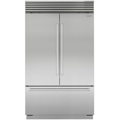 Sub-Zero 48 in. 28.9 cu. ft. Built-In Smart Counter Depth French Door Refrigerator with Professional Handles - Stainless Steel | CL4850UFDSP