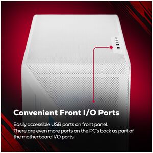 iBUYPOWER Slate Gaming Desktop with AMD Ryzen 7 7700X3D, 4 GHz, 8-Core CPU, AMD Radeon RX 9070 GRE, 12GB VRAM GPU, 32 GB RAM, 1 TB SSD & Windows 11 Home - White, , hires