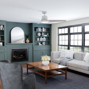 Hunter 52 in. Malden Ceiling Fan with LED Light Kit & Handheld Remote - Matte White, , hires