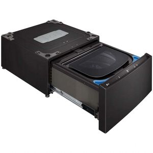 LG SideKick 27 in. 1.0 cu. ft. TwinWash Compatible Pedestal Washer - Black Steel, , hires