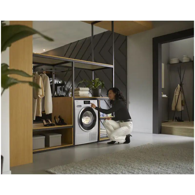 Miele 24 in. 4.0 cu. ft. Smart Stackable Ventless Electric Dryer with Heat Pump, Sensor Dry & Steam Cycle - Lotus White, , hires