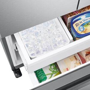 Samsung 33 in. 17.5 cu. ft. Smart Counter Depth French Door Refrigerator with Ice Maker - Fingerprint Resistant Stainless Steel, Fingerprint Resistant Stainless, hires