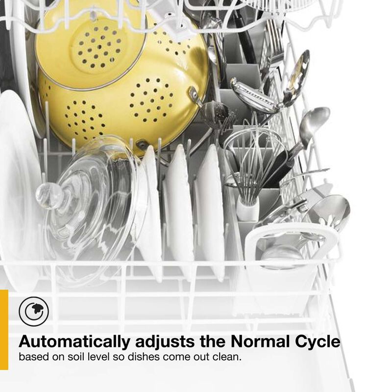 Whirlpool 24 in. Front Control Portable Dishwasher with 64 dBa Sound Level & Pocket - White, White, hires