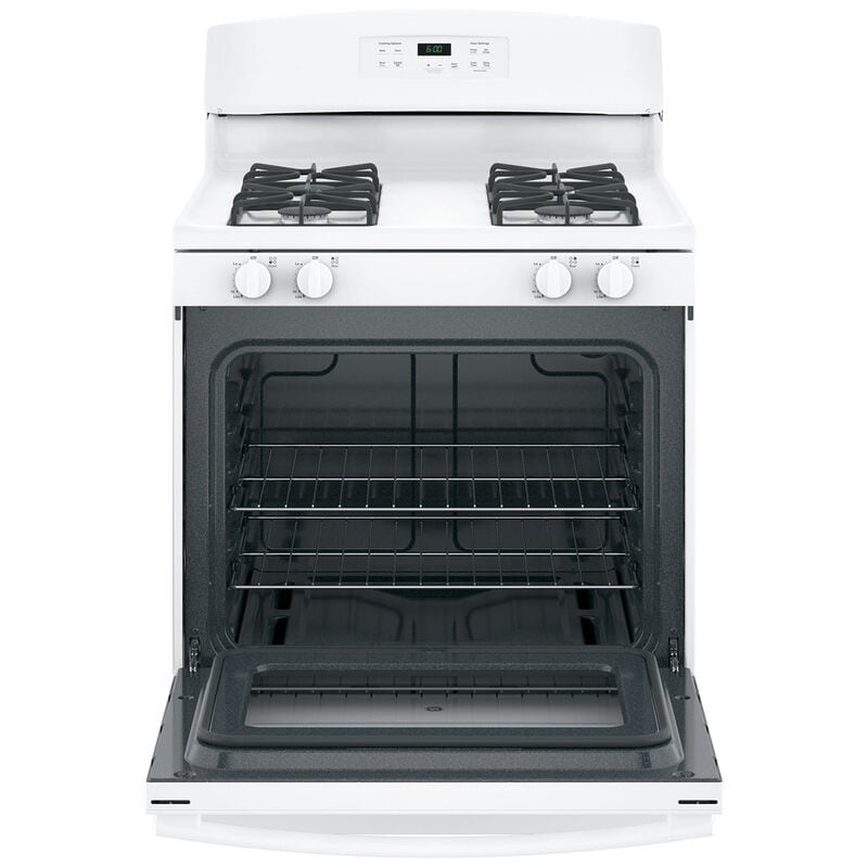 GE 30 in. 4.8 cu. ft. Oven Freestanding Gas Range with 4 Sealed Burners - White, White, hires