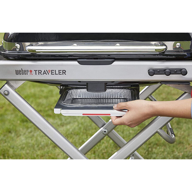 Weber Traveler 1-Burner Portable Liquid Propane Gas Grill - Black, , hires