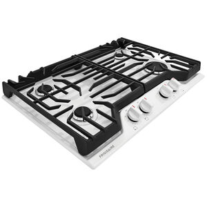 Frigidaire 30 in. 4-Burner Natural Gas Cooktop with Simmer Burner & Power Burner - White, White, hires
