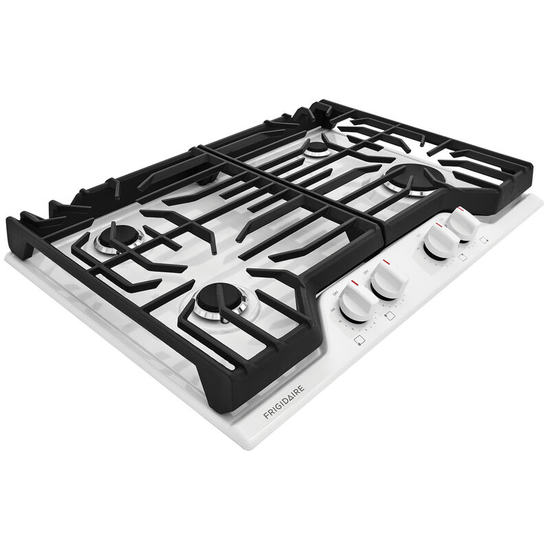 Frigidaire 30 in. 4-Burner Natural Gas Cooktop with Simmer Burner & Power Burner - White, White, hires