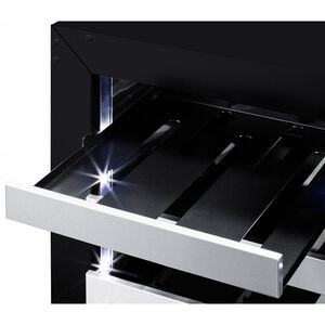 Summit 15 in. Undercounter Wine Cooler with Metal Racks, Single Temperature Zone & 18 Bottle Capacity - Stainless Steel, , hires