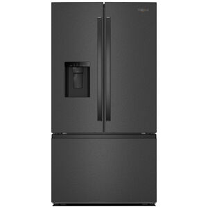 Whirlpool 36 in. 30.0 cu. ft. French Door Refrigerator with Ice & Water Dispenser - PrintProof Black Stainless Steel, PrintProof Black Stainless Steel, hires