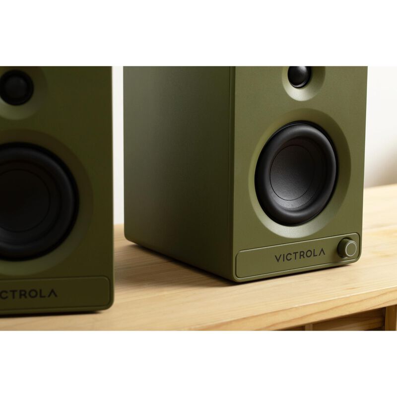 Victrola Tempo Bluetooth Bookshelf Speakers - Green, , hires