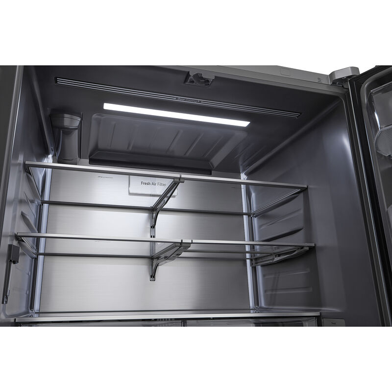 LG Studio 36 in. 26.5 cu. ft. Smart Counter Depth French Door Refrigerator with Internal Water Dispenser - PrintProof Stainless Steel, PrintProof Stainless Steel, hires