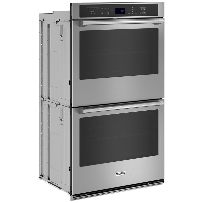 Maytag 30 in. 10.0 cu. ft. Electric Double Wall Oven with True European Convection & Self Clean - Stainless Steel, , hires