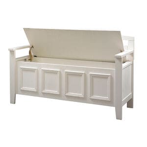 Knox 46" Storage Bench - White, , hires