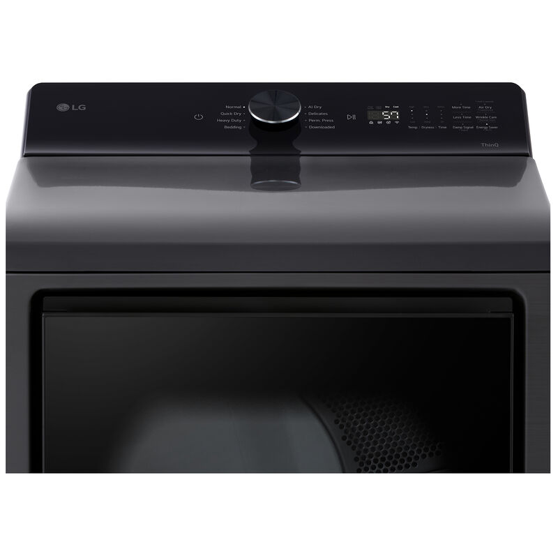 LG 27 in. 7.3 cu. ft. Smart Gas Dryer with AI Sensor Dry - Platinum Black, Platinum Black, hires