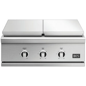 DCS 30 in. Natural Gas Griddle & Dual Side Burner - Stainless Steel, , hires