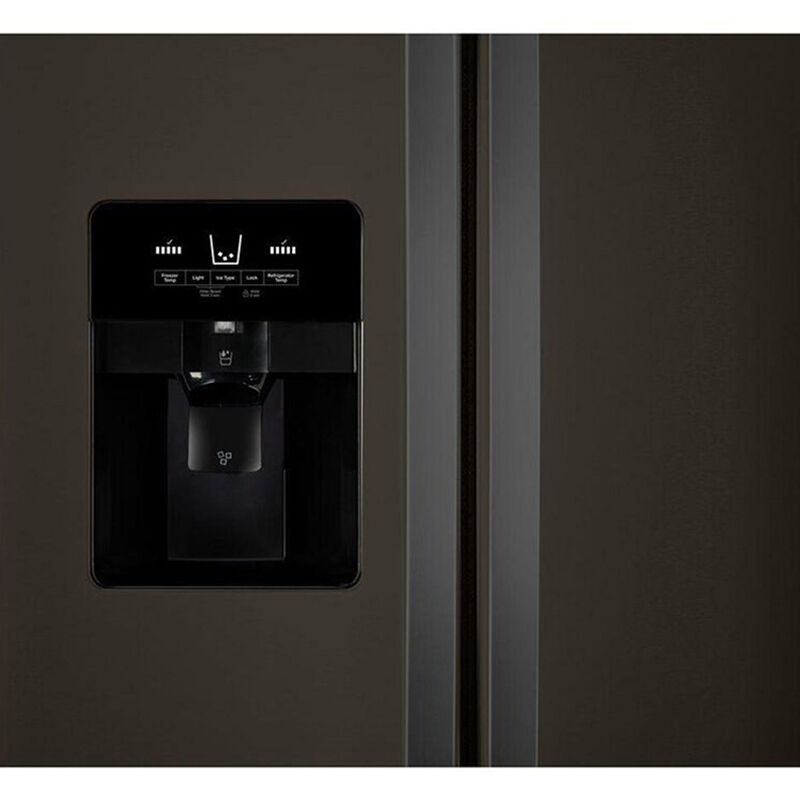 Whirlpool 33 in. 21.4 cu. ft. Side by Side Refrigerator with Ice & Water Dispenser - Black Stainless, Black Stainless, hires