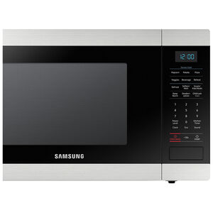 Samsung 24 in. 1.9 cu.ft Countertop Microwave with 10 Power Levels & Sensor Cooking Controls - Stainless Steel, Stainless Steel, hires