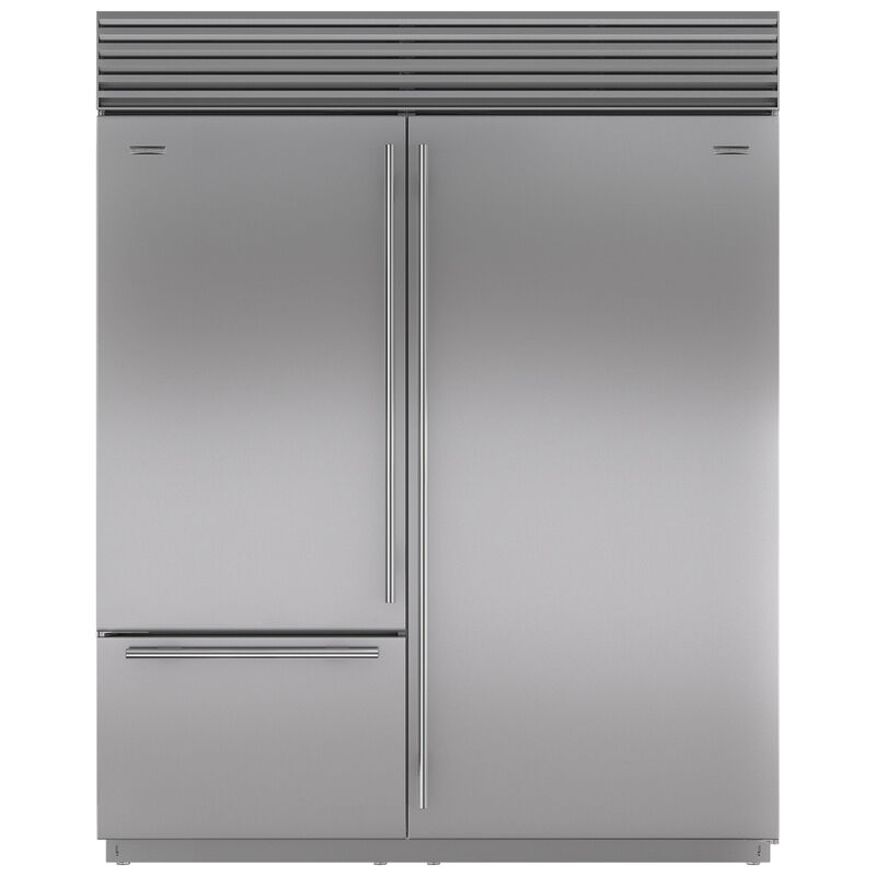 Sub-Zero Classic Series 66 in. Dual Installation Kit for Proud installation with Stainless Steel Pro Louvered Grille (Handle to Handle Only), , hires
