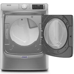 Maytag 27 in. 7.3 cu. ft. Stackable Gas Dryer with Extra Power, Sanitize, Steam & Quick Dry Cycle - Metallic Slate, Metallic Slate, hires