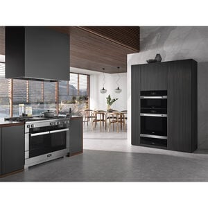 Miele 48 in. 5 cu. ft. Smart Standard Convection Speed Double Oven Dual Fuel Range with 6 Sealed Burners & Griddle - Clean Steel, , hires