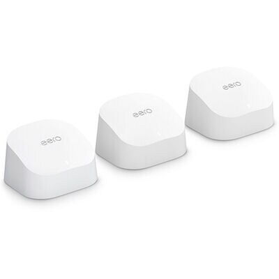 EERO 6 AX1800 Wi-Fi 6 Dual-Band Gigabit Mesh System (1 Router, 2 Extenders) - White | B085WSCTS4