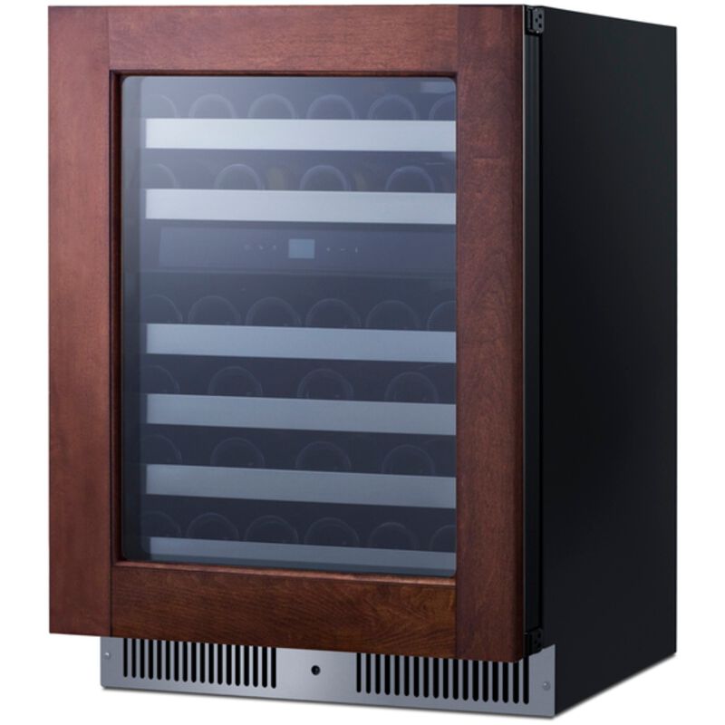 Summit 24 in. Undercounter Right-Hinged Wine Cooler with Metal Racks, Dual Temperature Zones & 48 Bottle Capacity - Custom Panel Ready, , hires