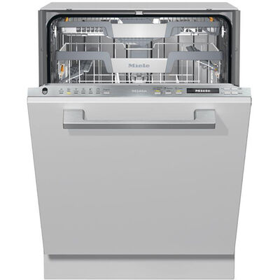 Miele 24 in. Built-In Dishwasher with Top Control, 43 dBA Sound Level, 16 Place Settings, Wash Cycles & Sanitize Cycle - Custom Panel Ready | G7156SCVI