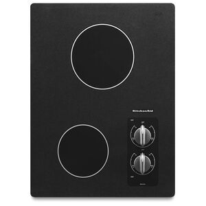 KitchenAid 15 in. Electric Cooktop with 2 Radiant Burners - Black, , hires