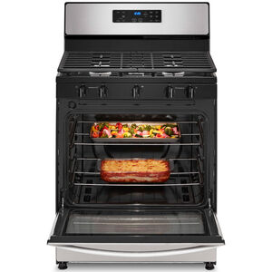 Whirlpool 30 in. 5.1 cu. ft. Gas Range with 5 Sealed Burners - Stainless Steel, Stainless Steel, hires