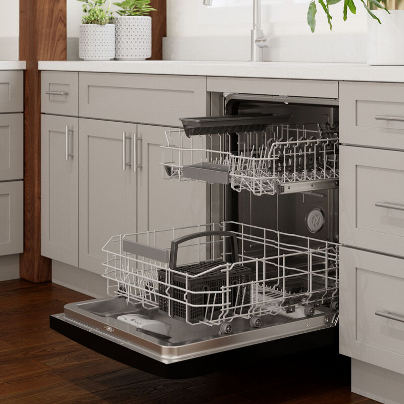 Bosch 300 Series 24 in. Front Control Smart Dishwasher with 46 dBa Sound Level, PureDry & Pocket - Black, , hires