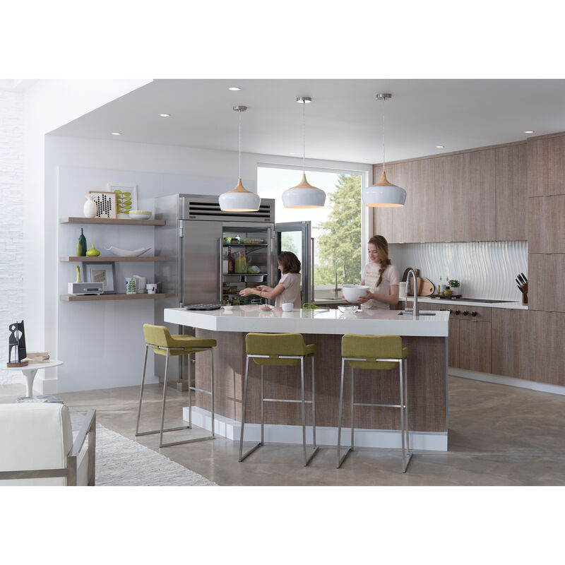 Sub-Zero Pro 48 in. 30.4 cu. ft. Built-In Smart Counter Depth 6-Door Side-by-Side Refrigerator with Glass Door & Ice Maker - Stainless Steel, , hires