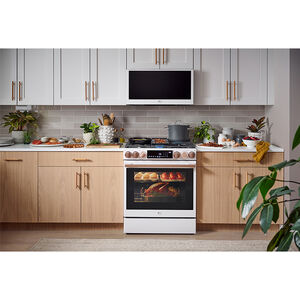 LG Studio 30 in. 1.7 cu. ft. Over-the-Range Smart Microwave with 10 Power Levels, 300 CFM & Sensor Cooking Controls - Essence White, , hires
