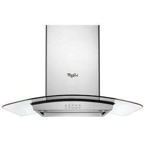 Whirlpool 36 in. Convertible Chimney Style Range Hood with 400 CFM, 3 Fan Speeds & 2 LED Lights - Stainless Steel, , hires
