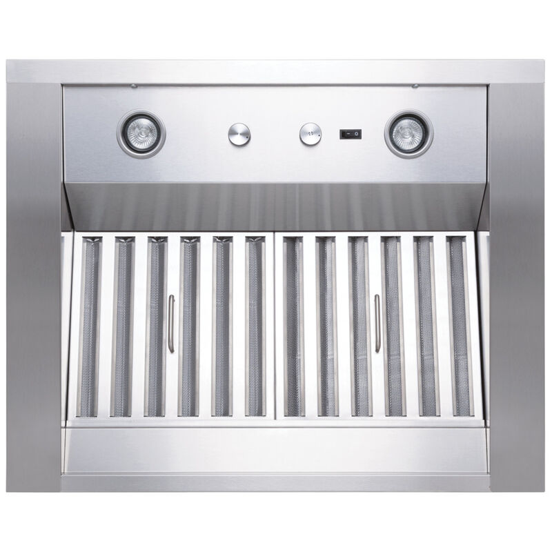 Best Classico Poco Series 48 in. Canopy Pro Style Range Hood with Ducted Venting & 4 Halogen Lights - Stainless Steel, , hires