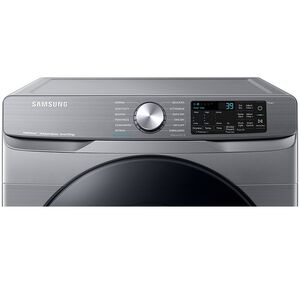 Samsung 27 in. 7.5 cu. ft. Smart Stackable Gas Dryer with Sanitize+, Steam Cycle & Sensor Dry - Platinum, Platinum, hires